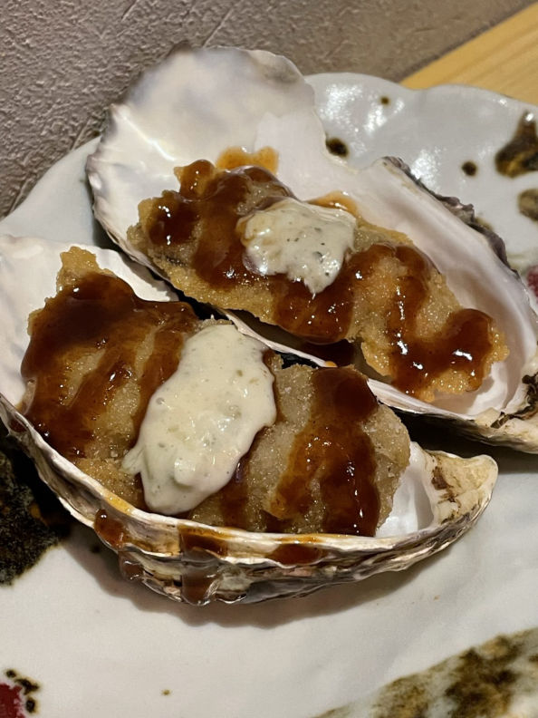 Crispy Fried Oyster with Wasabi | Jugemu Sushi Bar, Soho, London | ytTastes | Yvanne Teo